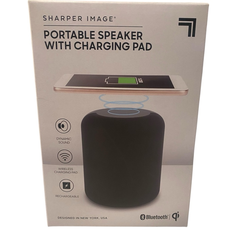New Sharper Image Wireless Charging Speaker